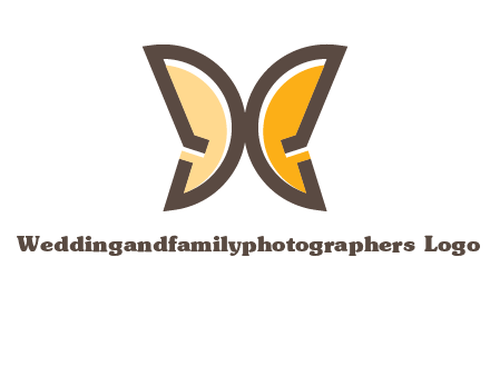 letter D butterfly logo