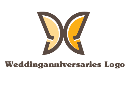 letter D butterfly logo