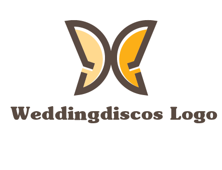 letter D butterfly logo