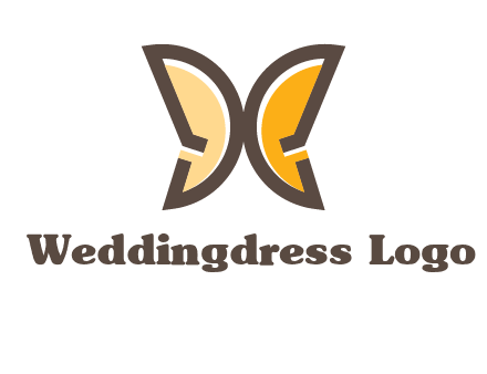 letter D butterfly logo