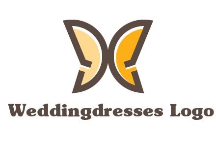 letter D butterfly logo