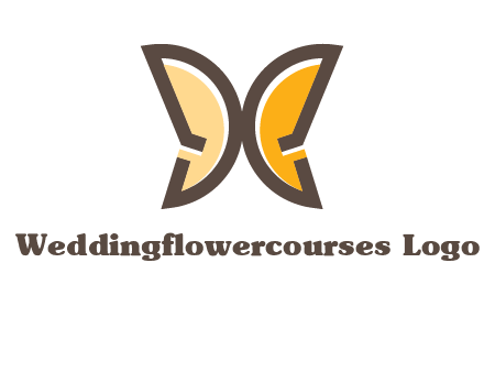 letter D butterfly logo