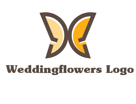 letter D butterfly logo