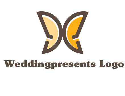letter D butterfly logo