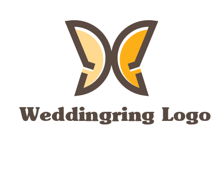 letter D butterfly logo