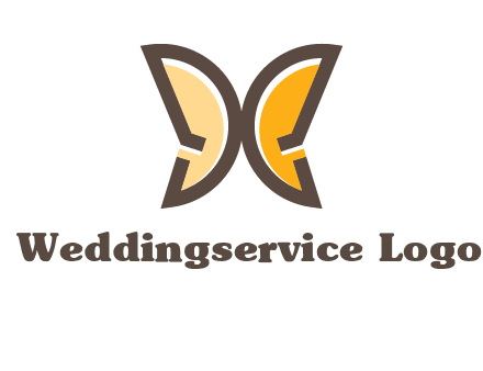 letter D butterfly logo