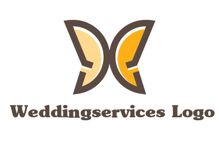 letter D butterfly logo