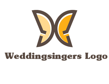 letter D butterfly logo