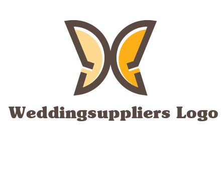 letter D butterfly logo