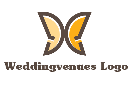 letter D butterfly logo