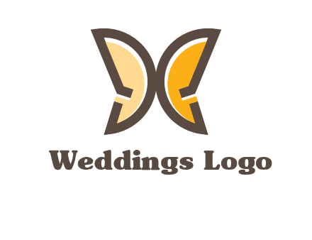 letter D butterfly logo