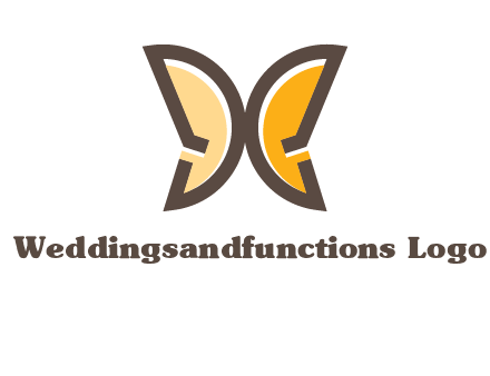 letter D butterfly logo