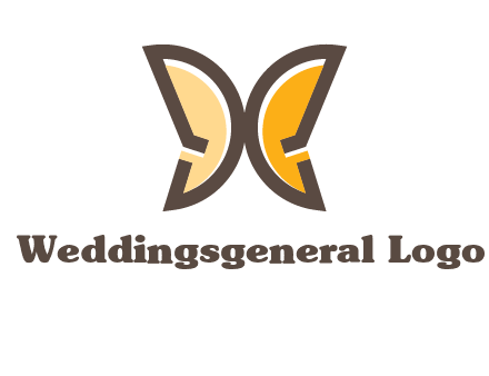 letter D butterfly logo