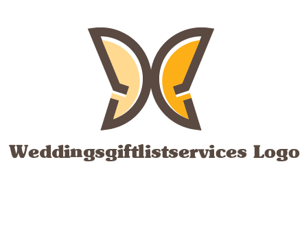 letter D butterfly logo