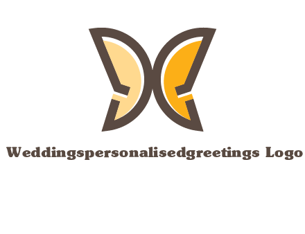 letter D butterfly logo