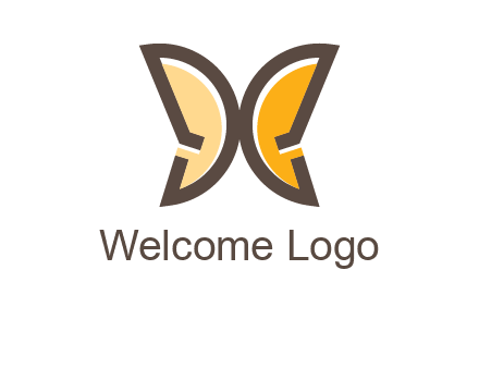 letter D butterfly logo