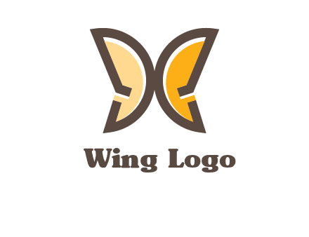 letter D butterfly logo