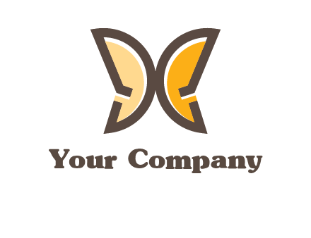 letter D butterfly logo