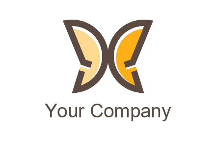 letter D butterfly logo