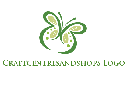line art butterfly logo