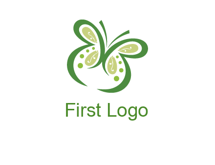 line art butterfly logo