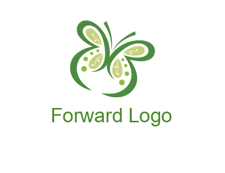 line art butterfly logo