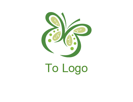 line art butterfly logo