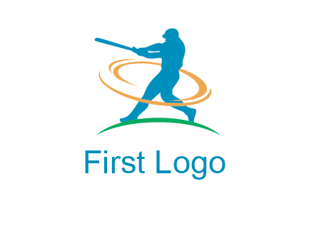 batsman sports logo