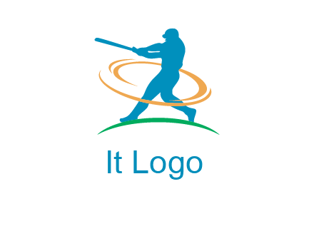 batsman sports logo