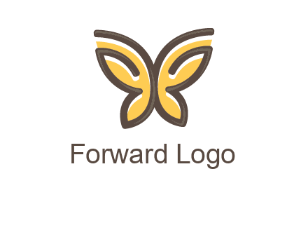butterfly outline logo