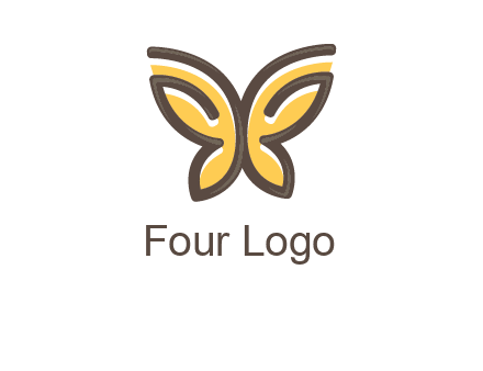 butterfly outline logo