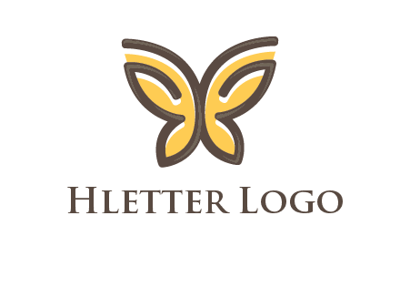 butterfly outline logo