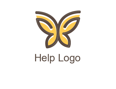 butterfly outline logo
