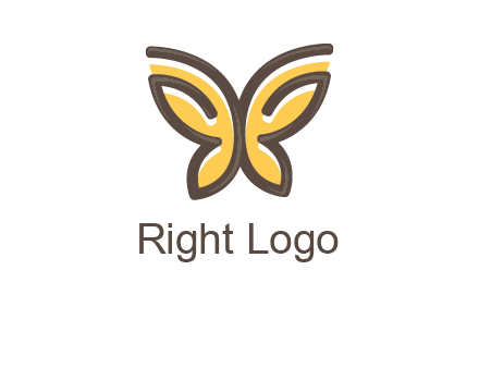 butterfly outline logo