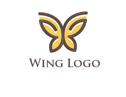 butterfly outline logo