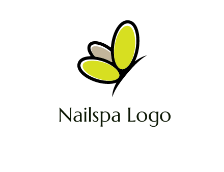 nails butterfly logo