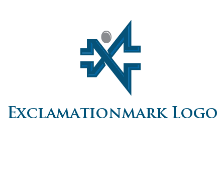 abstract letter X person logo