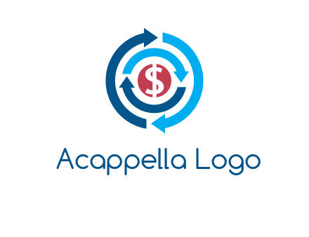 rotating arrow and dollar logo