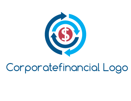 rotating arrow and dollar logo