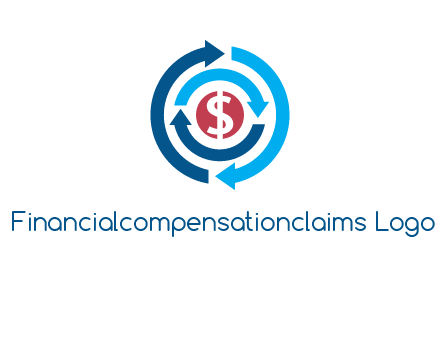 rotating arrow and dollar logo