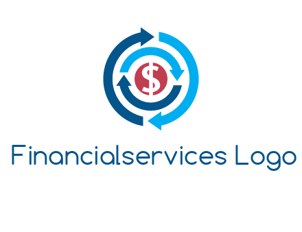 rotating arrow and dollar logo