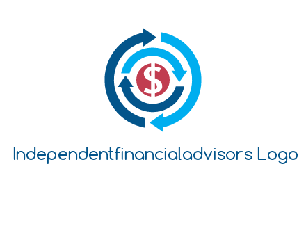 rotating arrow and dollar logo