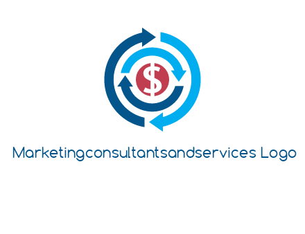 rotating arrow and dollar logo