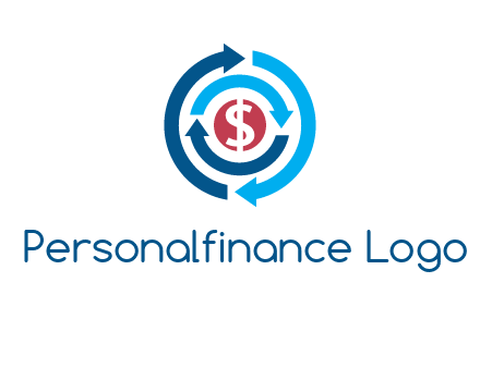 rotating arrow and dollar logo