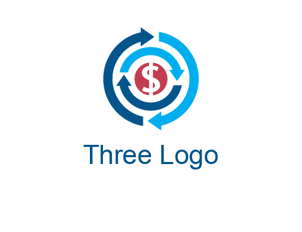 rotating arrow and dollar logo
