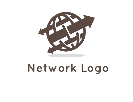arrows in globe logo
