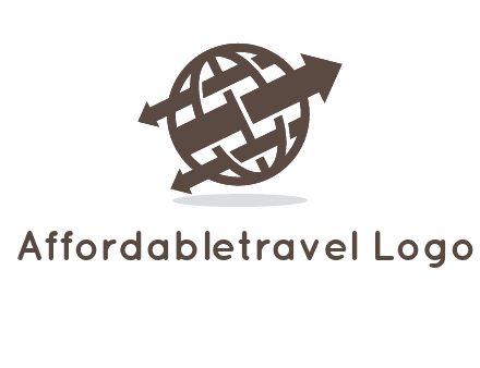 arrows in globe logo