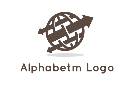 arrows in globe logo