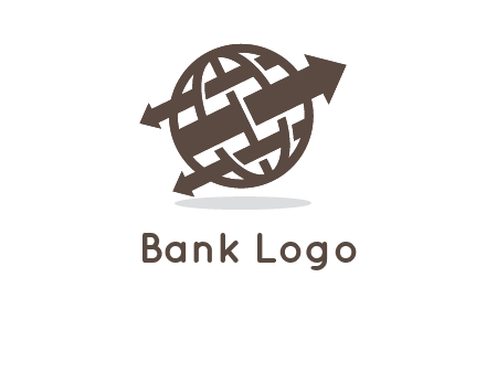 arrows in globe logo