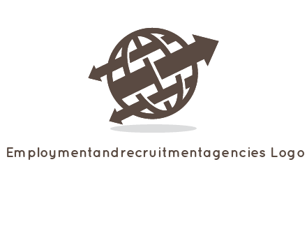 arrows in globe logo